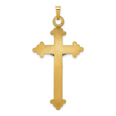 14K Two-Tone Gold INRI Crucifix Pendant – view 5