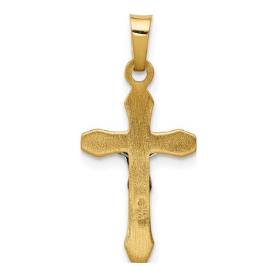 14K Two-Tone Gold INRI Crucifix Pendant – view 5