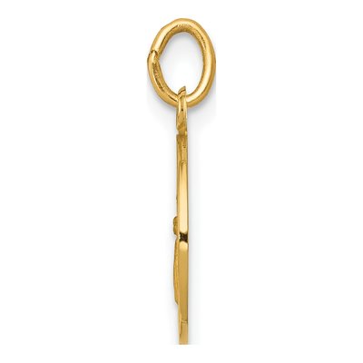 14K Yellow Gold Guardian Angel Medal Charm – view 3