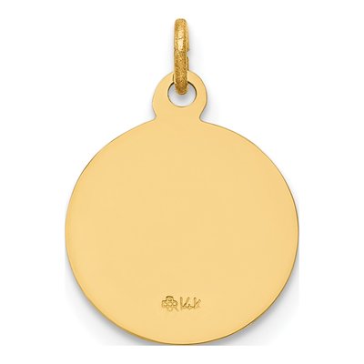 14K Yellow Gold Guardian Angel Medal Charm – view 5