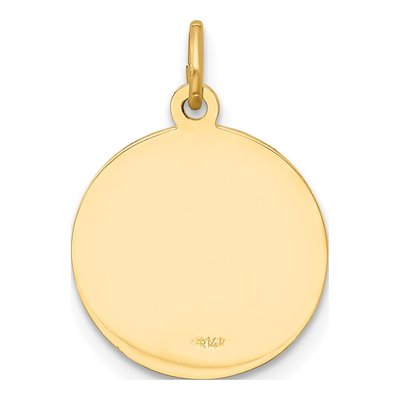 14K Yellow Gold Our Lady of Loreto Medal Charm – view 5
