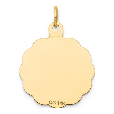 14K Yellow Gold First Communion Disc Pendant – view 5