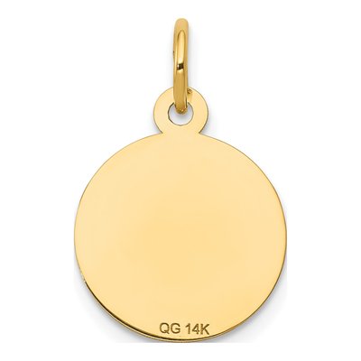 14K Yellow Gold Holy Communion Round Disc Charm – view 5