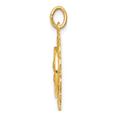 14K Yellow Gold Sacred Heart of Jesus Charm – view 3