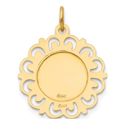 14K Yellow Gold Sacred Heart of Jesus Charm – view 5