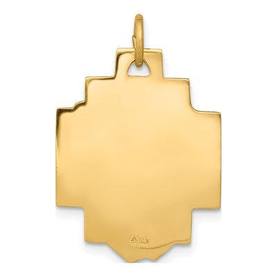 14K Yellow Gold Diamond-Cut Jesus Charm – view 5