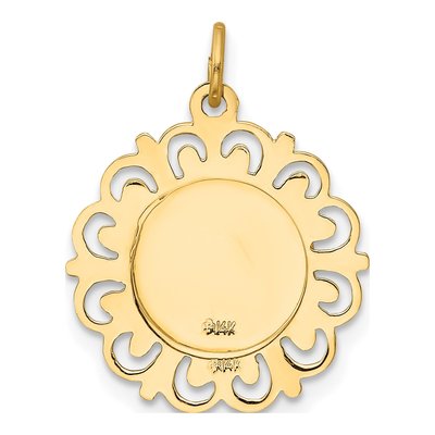 14K Yellow Gold Saint Christopher Medal Charm – view 5