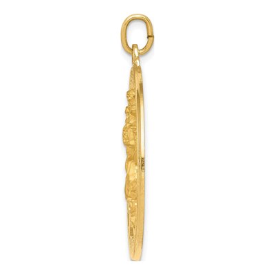 14K Yellow Gold St Christopher Medal Pendant – view 3