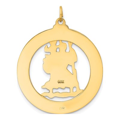14K Yellow Gold St Christopher Medal Pendant – view 5