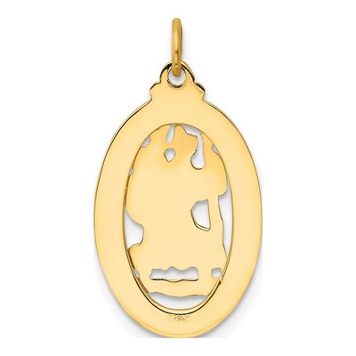 14K Yellow Gold Saint Christopher Medal Pendant – view 5