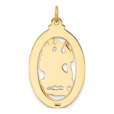 14K Yellow Gold Saint Christopher Medal Pendant – view 5