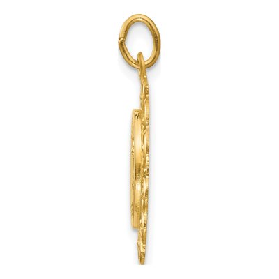 14K Yellow Gold Saint Theresa Medal Charm – view 3
