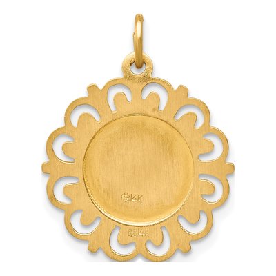 14K Yellow Gold Saint Theresa Medal Charm – view 5