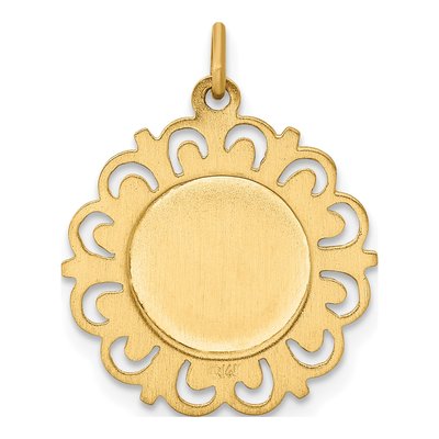 14K Yellow Gold Saint Francis of Assisi Medal Pendant – view 4
