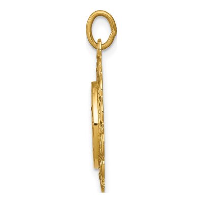14K Yellow Gold Saint Anne Medal Charm – view 3