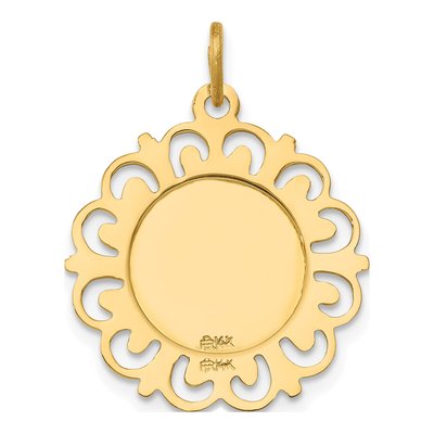 14K Yellow Gold Saint Anne Medal Charm – view 5