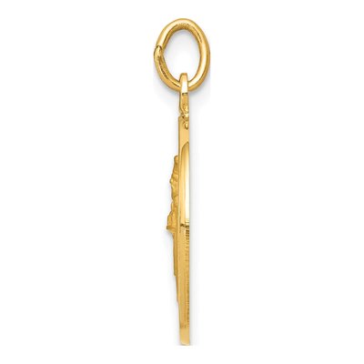 14K Yellow Gold Saint Patrick Medal Charm – view 3