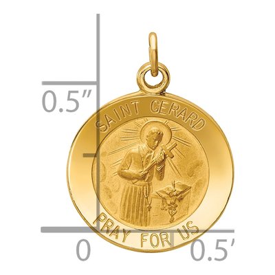 14K Yellow Gold Saint Gerard Medal Charm – view 4