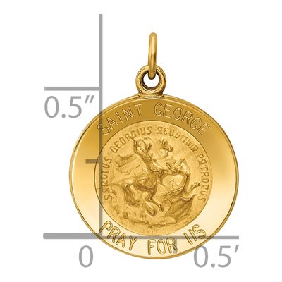 14K Yellow Gold Saint George Medal Charm – view 4