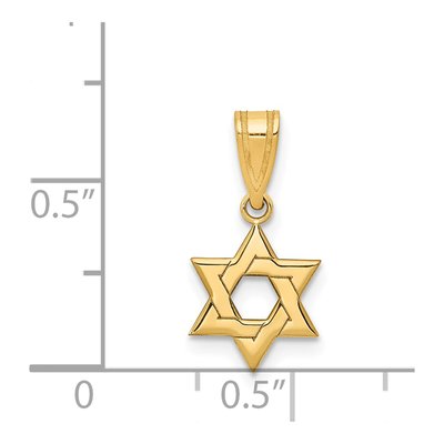 14K Yellow Gold Star of David Pendant – view 4