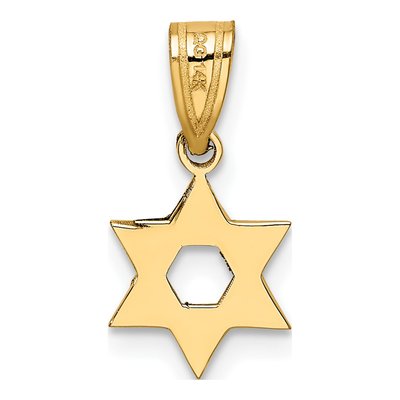 14K Yellow Gold Star of David Pendant – view 5