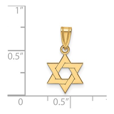 14K Yellow Gold Star of David Pendant – view 4