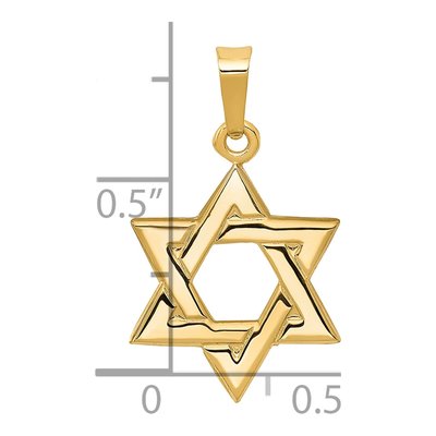 14K Yellow Gold Star of David Pendant – view 4