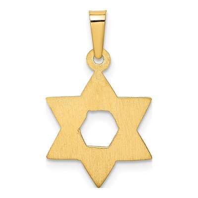 14K Yellow Gold Star of David Pendant – view 5