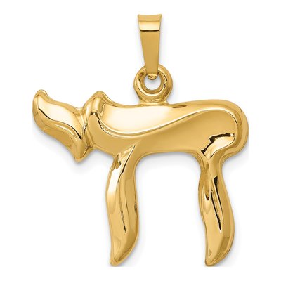 14K Yellow Gold Chai Pendant