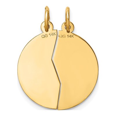 14K Yellow Gold Mizpah Coin Charm – view 5