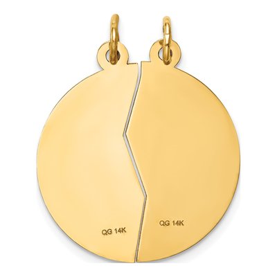 14K Yellow Gold Mizpah Coin Pendant – view 5