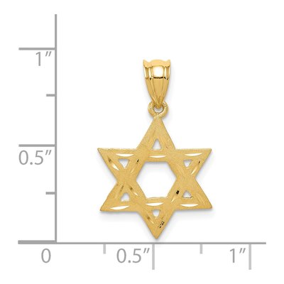 14K Yellow Gold Star of David Charm – view 5
