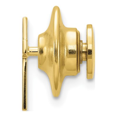 14K Yellow Gold Cross Tie Tac for Men – view 3