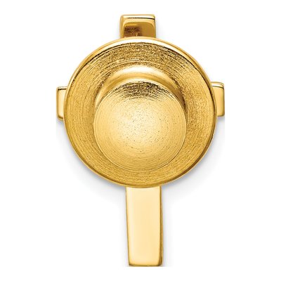 14K Yellow Gold Polished Cross Tie Tac for Men – view 5