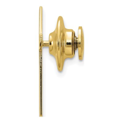 14K Yellow Gold Polished Cross Tie Tac for Men – view 3