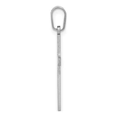 14K White Gold Floral Cross Pendant – view 3