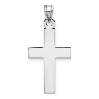 14K White Gold Cross Pendant