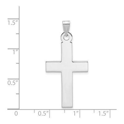 14K White Gold Cross Pendant – view 4