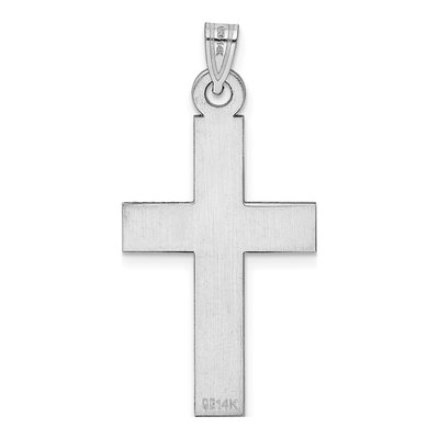 14K White Gold Cross Pendant – view 5