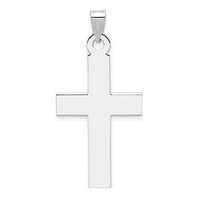 14K White Gold Cross Pendant