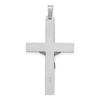 14K White Gold INRI Crucifix Pendant – view 5