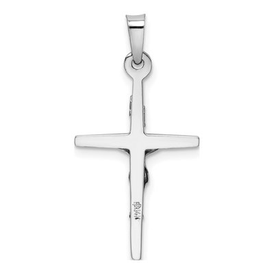 14K White Gold INRI Crucifix Pendant – view 5