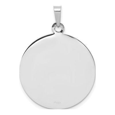 14K White Gold St Michael Medal Pendant – view 5