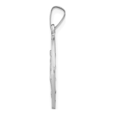 14K White Gold Miraculous Medal Round Pendant – view 3