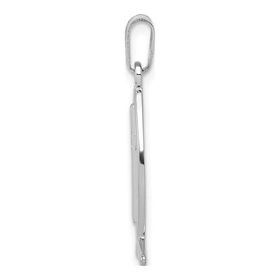 14K White Gold Cross Ichthus Fish Pendant – view 3