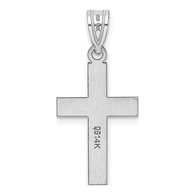14K White Gold Cross Pendant – view 5