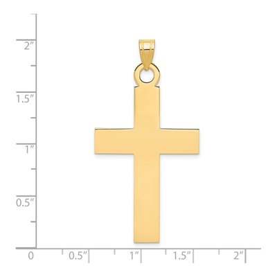 14K Yellow Gold Large Cross Pendant – view 4
