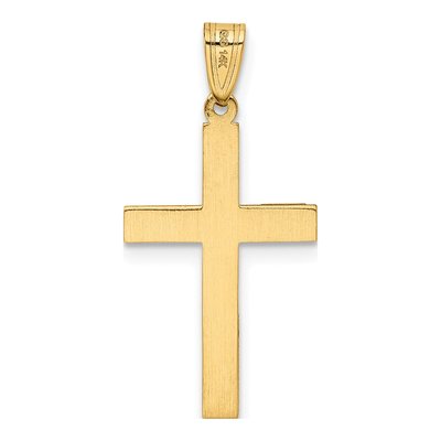 14K Yellow Gold Large Cross Pendant – view 5
