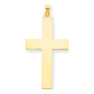 14K Yellow Gold Large Cross Pendant