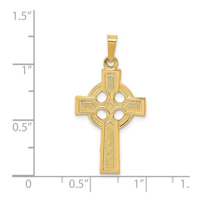 14K Yellow Gold Celtic Cross Pendant – view 4